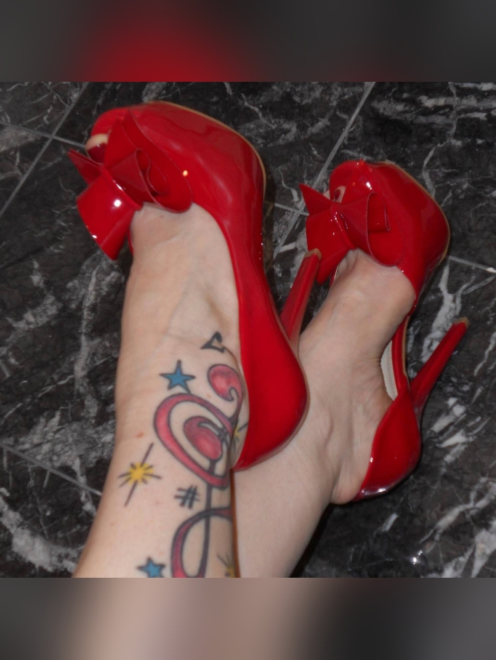 Pinup Extreme Stiletto Lipstick Red Patent D'Orsay Pumps